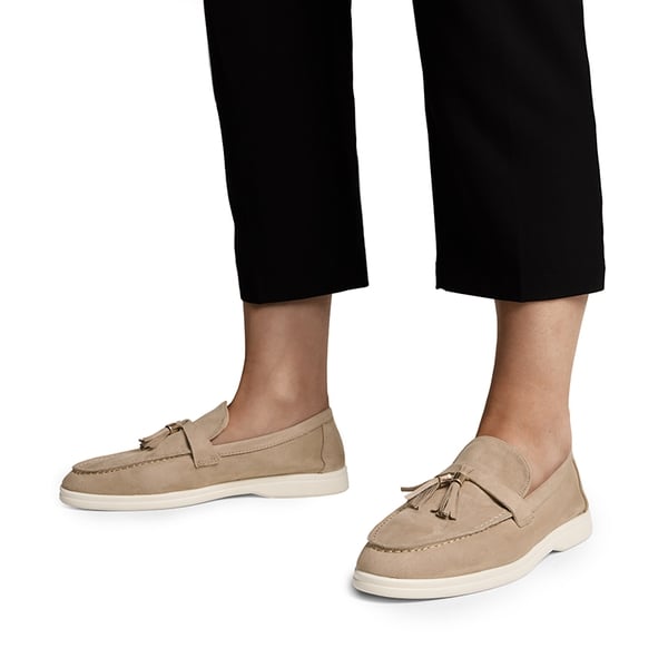 Slip On Casual Loafers - NUDE-SUEDE - 1